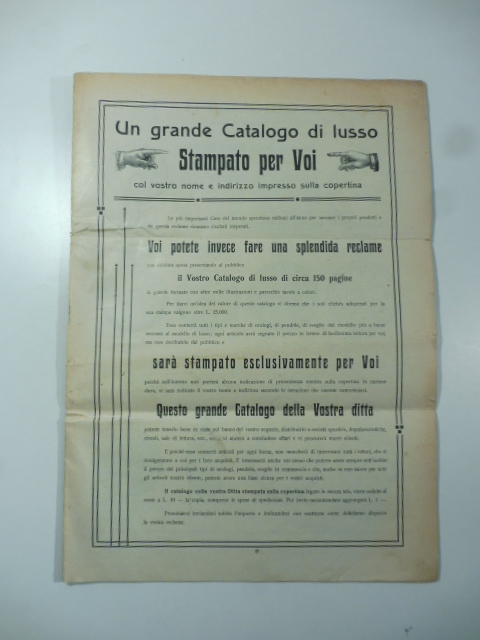 Ditta G. B. Ghiglietti. Torino. Supp. catalogo 27. Agosto 1931. Orologi, pendole, vetri...